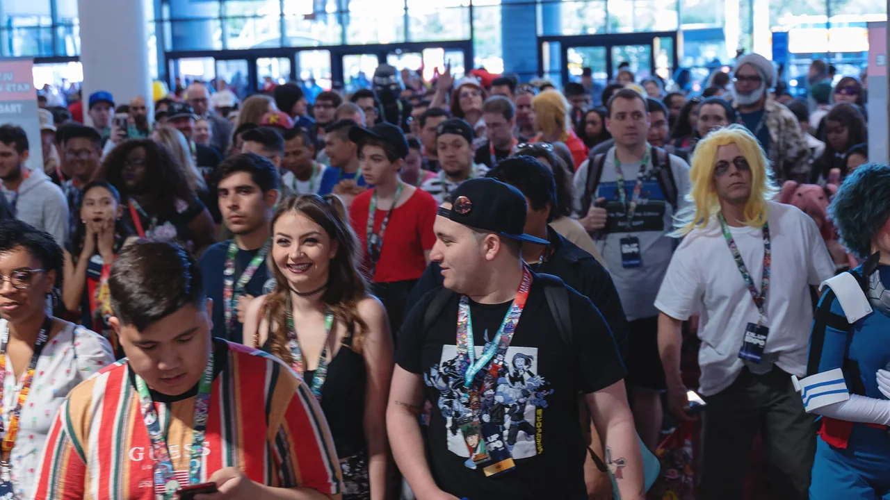 LVL UP EXPO 2019 attendees entering into the hall — cover image for Gamescom 2026 Reports 368,000 Visitors From 131 Countries