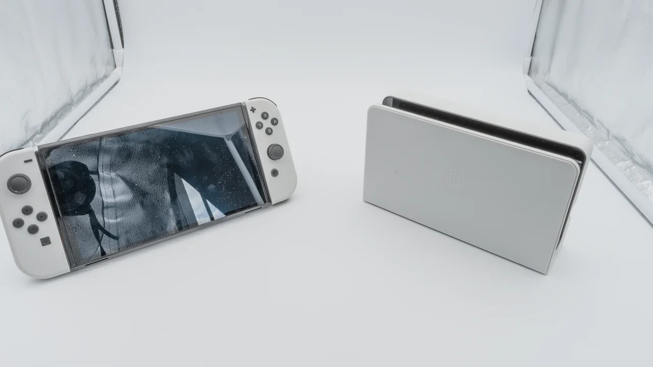 Photo of the Nintendo Switch as an OLED model. TIF files are with HDR-optimized colour space. — cover image for Star Fox Update 1.2 Adds Three Battle Stages and Four-Player Split Screen